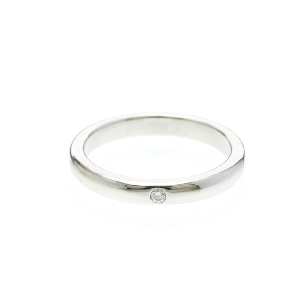 Tiffany & Co. Elsa Peretti 1 Diamond Stacking Band 950 Platinum with Diamond